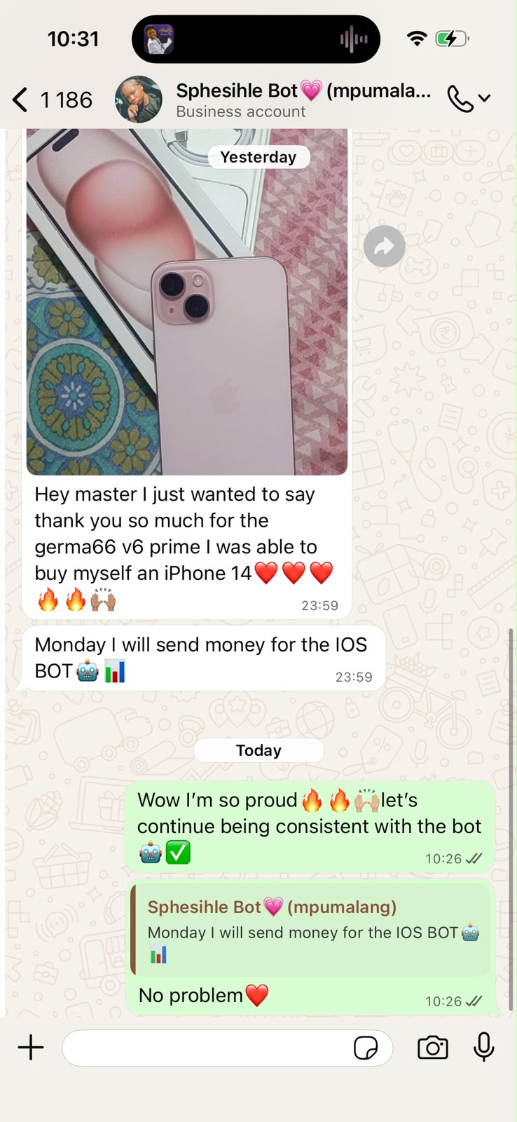Robert — verified GERMA66 V6 PRIME client result