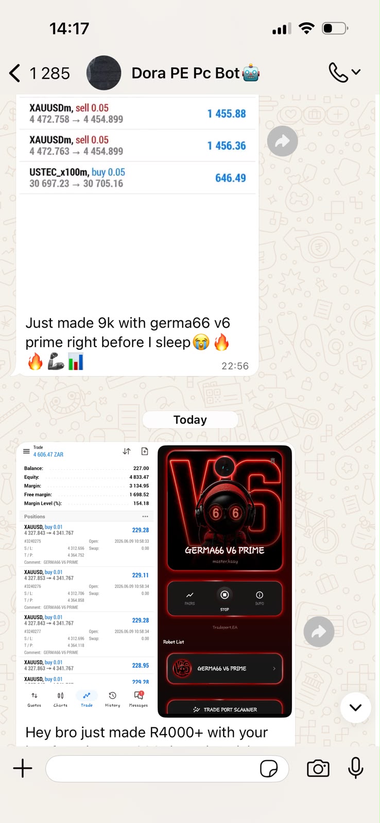 Dora — verified GERMA66 V6 PRIME client result