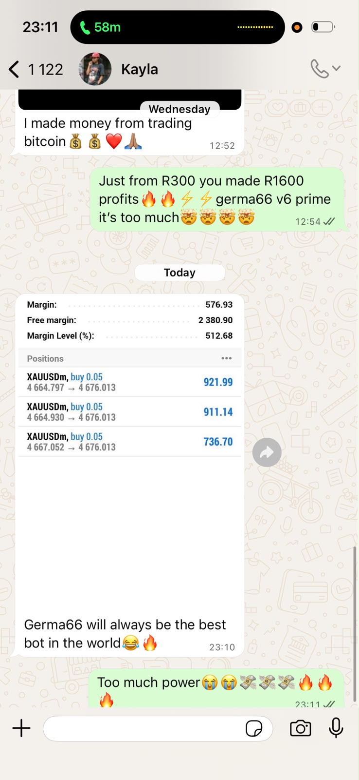 Kayla — verified GERMA66 V6 PRIME client result
